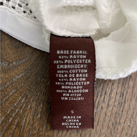 Knox Rose White Embroidered Top S - Picture 7 of 7